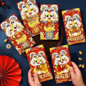 36 PCS Chinese Red Money Envelopes 2025 Snake Lunar New Year Hong Bao Lucky Money Envelopes