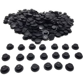50pcs Black Buttons Plastic Ornaments for Shoe Charms DIY Ornaments