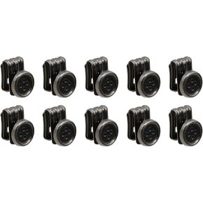 HEVSTIL 10 Pcs Black Suspenders Buttons Movable No Sew Button End Brace Clips Suspender Buttons Metal Clip on Buttons for Jeans for Pants Suspenders Hats Jeans Pants Replacement