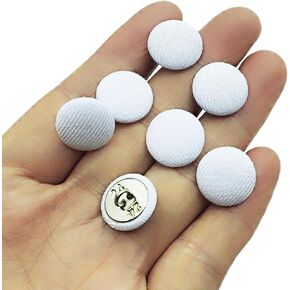 20PC Sewing Satin Fabric Cloth Covered Buttons with Metal Shank Round Buttons for DIY Sewing Clothing Craft Buttons, Burgundy, 25mm