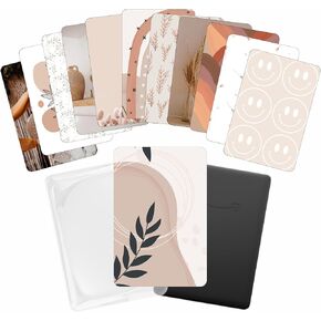E-reader Cardstock Paper Inserts for Clear Case | 12 pk 4.88 x 6.73" inches Paper White 11th Generation 6.8" Screen Compatible Put Behind Case Colorful Floral Designs Change Out