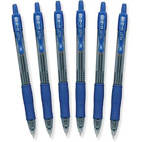 Pilot G2 Retractable Premium Gel Ink Roller Ball Pens Blue (Fine)