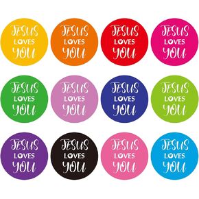 Anwyll Christian Religious Stickers,Gold Bible Verse Stickers for Kids Adults,480Pcs 1.5Inch Jesus God Faith Stickers,Self-Adhesive Catholic Scripture Envelope Seals Stickers for Easter Religious Card