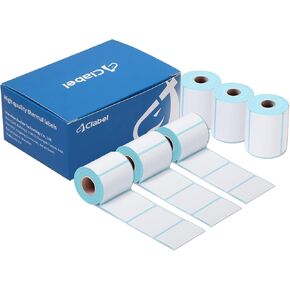 CLABEL Thermal Label for 220B/221B/230B Label Maker, 1.57'' x 1.18'' (40x30mm) Sticker Labels, Waterproof, Oil-Proof, Anti-frictional,200 Labels/Roll, 6 Rolls(Black on White), UPS, Shopify