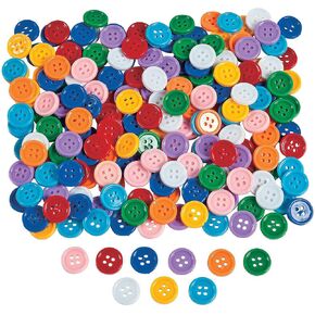 Bulk Adhesive Button Assortment - Set of 800 Sticky Buttons - DIY Crafts