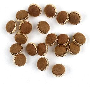 Heyiwell 20PC Mixed Round Velvet Fabric Cloth Covered Button with Metal Shank for Wedding Dresses,Shirt,Sweaters,Dress,DIY Sewing Accessories 12.5mm in Kuwait