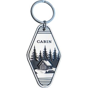 Cabin - Vacation Home Keychain - Metal Key Chain - Small House Gift