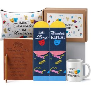 7 Pcs Theater Gifts Set for Theater Lovers Funny Theater Actor Gifts Broadway Gifts Musical Theater Gifts for Drama Students Graduation Birthday Gifts
