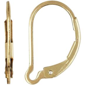 2pcs Adabele Real 1/20 14K Gold Filled Strong Interchangeable Leverback Earring Hooks Open Ring Ear Wire for DIY Earrings Jewelry Making JK1-H