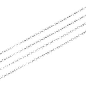 Adabele 5 Feet Authentic 925 Sterling Silver Unfinished 1.2mm (0.05 Inch) Flat Cable Link Chain Thin Small Bulk Hypoallergenic Nickel Free for DIY Craft Jewelry Making SSK-R1