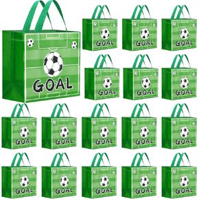 48 PCS Soccer Party Party Favor Facs Foccer Facs Facs Hand Handbag مع مقبض الكرة الرياضية Goodie Candy Snack Birthbag Party Party Forms (أسلوب رائع)