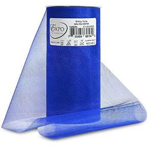 Expo Shiny Tulle Spool of 25-Yard, Royal Blue