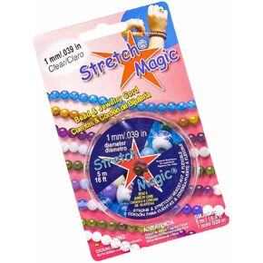 Pepperell Stretch Magic Bead Jewelry Elastic Cord String Line | Clear Pearl Black | 5M 25M 100M | 0.5mm 0.6mm 0.7mm 0.8mm 1mm Diameters