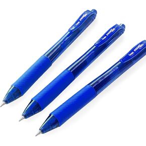 Pentel EnerGel X BL107 - Retractable Liquid Gel Ink Pen - 0.7mm - 84% Recycled - Blue - Pack of 6