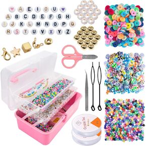 15000 Pieces,134 Colors Polymer Beads, Ages 6+, Bracelet Making Kit, Beads for Bracelets, Beads for Jewelry Making, Jewelry Making Kit, Gift for Girls, Clay Beads kit, Clay Beads