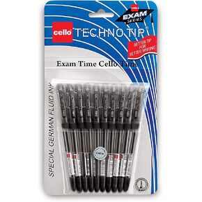 Cello Technotip Ball Pen Set - Pack of 10 (Black)