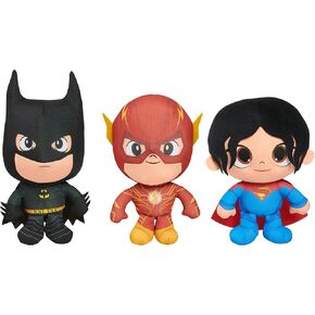 The Flash Small Plush Bundle 3-Pack with the Flash, Batman, and Supergirl 7-Inch Plush Toys, The Flash Movie, Kids Toys for Ages 3 Up by Just Play