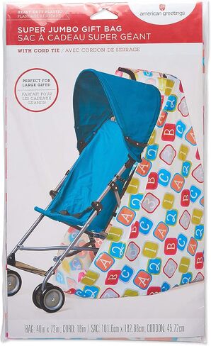 American Greetings Jumbo Plastic Gift Bag for Baby Shower, Baby Blocks (1 Bag, 6 ft. x 3.33 ft.) in Saudi Arabia