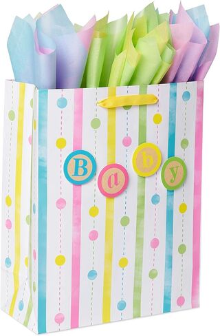 American Greetings Jumbo Plastic Gift Bag for Baby Shower, Baby Blocks (1 Bag, 6 ft. x 3.33 ft.) in Saudi Arabia