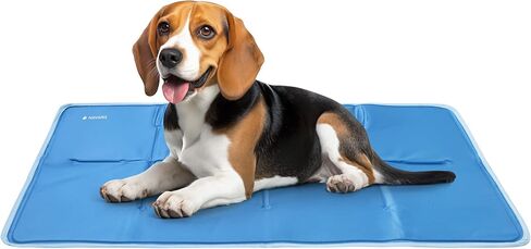 Navaris Gel Pet Cooling Mat - Cool Pad for Dog or Cat and Other Pets - Cooler Bed Mats for Dogs or Cats - Medium - 23.62" x 35.43" x 0.20" (60 x 90 x 0.5 cm) in Saudi Arabia