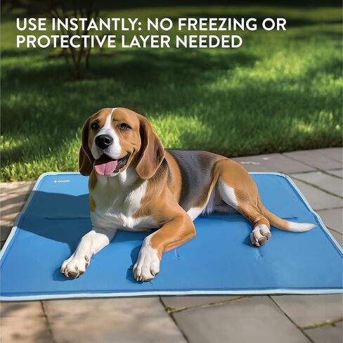 Navaris Gel Pet Cooling Mat - Cool Pad for Dog or Cat and Other Pets - Cooler Bed Mats for Dogs or Cats - Medium - 23.62" x 35.43" x 0.20" (60 x 90 x 0.5 cm) in Saudi Arabia