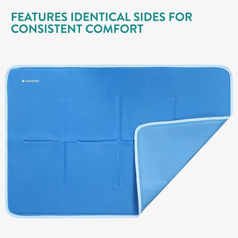 Navaris Gel Pet Cooling Mat - Cool Pad for Dog or Cat and Other Pets - Cooler Bed Mats for Dogs or Cats - Medium - 23.62" x 35.43" x 0.20" (60 x 90 x 0.5 cm) in Saudi Arabia