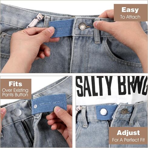 موسع زر 6Pack للجينز ، موسعات الخصر المرنة للنساء للنساء ، in Kuwait