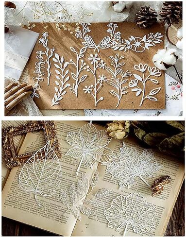 20Pcs Vintage Scrapbook Paper Lace Cutouts for Scrapbooking Journaling Supplies Decorative Retro Cutout Butterfly Paper Frame for Junk Journals DIY Art Craft Album Planners Embellishments Card Making in Saudi Arabia