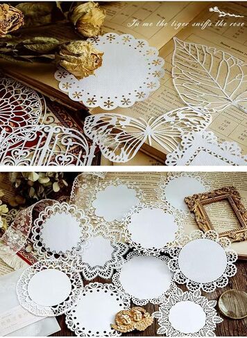 20pcs قصور قصور قصاصات خمر للازداد لخلاصات اليقظة مستلزمات زخرفية زخرفية الرجعية قطع الورق الفراشة للمجلات غير المرغوب in Kuwait