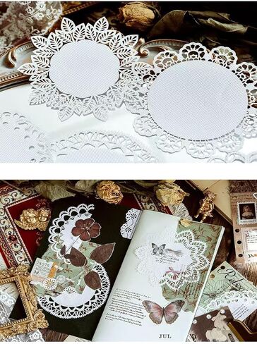 20pcs قصور قصور قصاصات خمر للازداد لخلاصات اليقظة مستلزمات زخرفية زخرفية الرجعية قطع الورق الفراشة للمجلات غير المرغوب in Kuwait