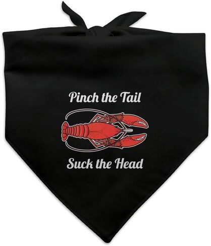 GRAPHICS & MORE Crawfish Pinch The Tail Suck The Head Crayfish Louisiana Saying Dog Pet Bandana - Black in Saudi Arabia