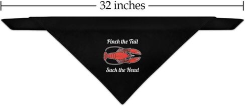 GRAPHICS & MORE Crawfish Pinch The Tail Suck The Head Crayfish Louisiana Saying Dog Pet Bandana - Black in Saudi Arabia