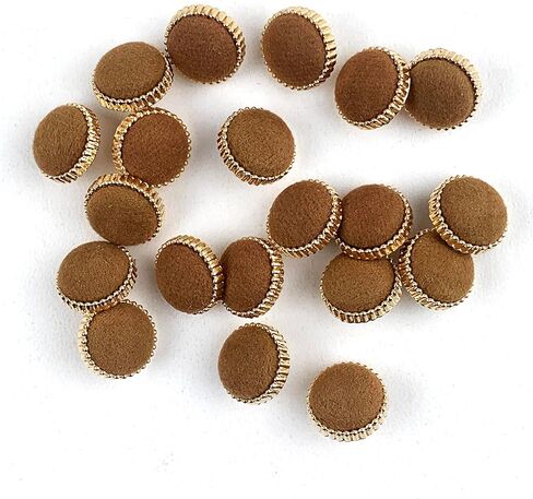 Heyiwell 20PC Mixed Round Velvet Fabric Cloth Covered Button with Metal Shank for Wedding Dresses,Shirt,Sweaters,Dress,DIY Sewing Accessories 12.5mm in Kuwait
