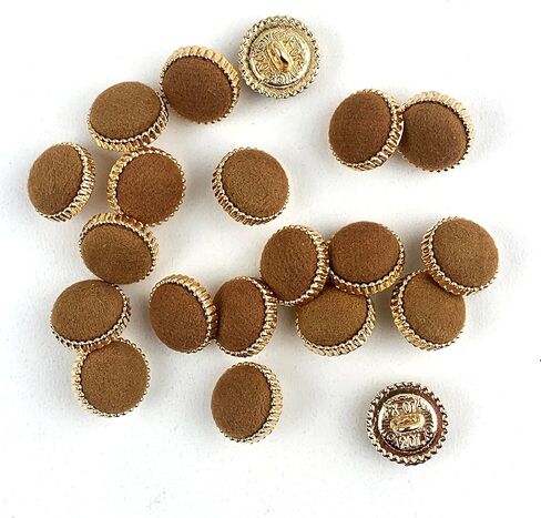 Heyiwell 20PC Mixed Round Velvet Fabric Cloth Covered Button with Metal Shank for Wedding Dresses,Shirt,Sweaters,Dress,DIY Sewing Accessories 12.5mm in Kuwait