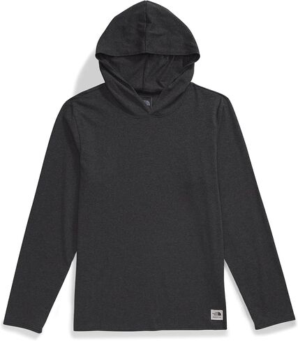 بلوفر بغطاء للرأس من الصوف للأولاد من THE NORTH FACE، TNF رمادي فاتح منقط/خشخاش مشع، مقاس كبير in Saudi Arabia