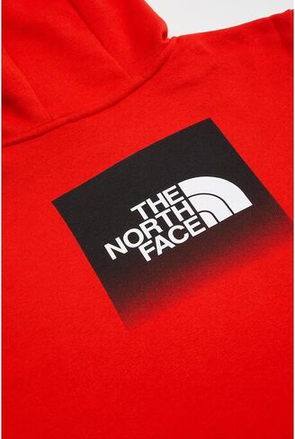 بلوفر بغطاء للرأس من الصوف للأولاد من THE NORTH FACE، TNF رمادي فاتح منقط/خشخاش مشع، مقاس كبير in Saudi Arabia
