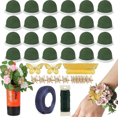 mzcyhcsd 12pcs مستديرة من الرغوة الأزهار مع الأزهار الأزهار الأزهار الأزهار لوازم زهرة الرغوة المناسبة لزجاجة الزفاف زجاجة الزفاف الزواج وديكور الكورب المعصم (12) in Saudi Arabia