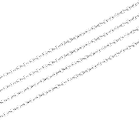 Adabele 5 Feet Authentic 925 Sterling Silver Unfinished 1.2mm (0.05 Inch) Flat Cable Link Chain Thin Small Bulk Hypoallergenic Nickel Free for DIY Craft Jewelry Making SSK-R1 in Saudi Arabia