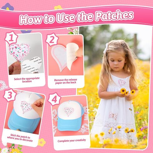 Letter Patches Self-Adhesive for Kids Clothing: Kingsow Blue 60Pcs Flowers Butterfly Letters Patch Stickers A-Z Alphabet Applique - Cute Fabric Letters Patches Stick on Jackets Hats Bags DIY Crafts in Saudi Arabia