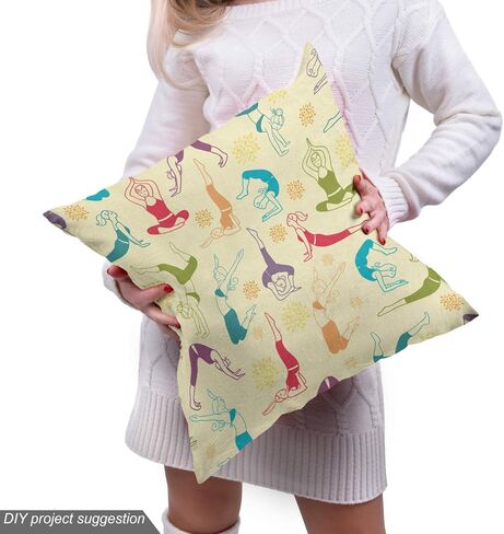 Ambesonne Retro Fabric by The Yard Sixties and Seventies Style Geometric Round Shaped Repeated Symmetric Design Fabric for Water Resistant for Outdoor Furnishing & Indoor Projects 1 Yard Orange Cream in Kuwait