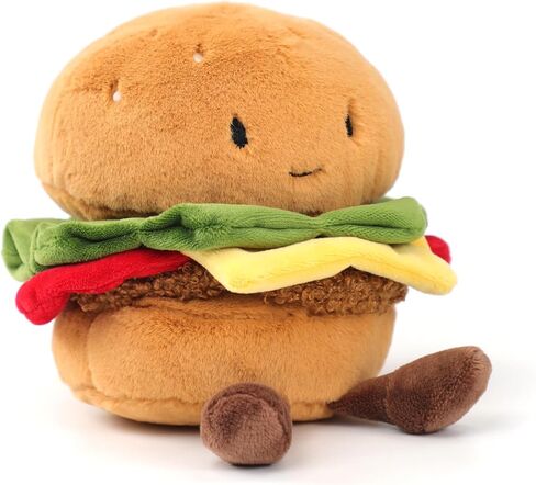 Recur Hamburger محشوة لعبة ، طعام ناعم ، أفخم ، أفخم لطيف 8 بوصات in Kuwait