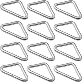 12PCS Triangle Ring Buckle 4.5x2.6cm Silver Triangle Ring Closure Buckle Replacement Bags Hardware for Repair Jumping Platform Outdoor Activities Handbag Backpack Luggage
