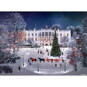 Buffalo Games - Michel Delacroix - The White House in The Snow - 1000 Piece Jigsaw Puzzle for Adults -Challenging Puzzle Perfect for Game Nights - Finished Size is 26.75 x 19.75
