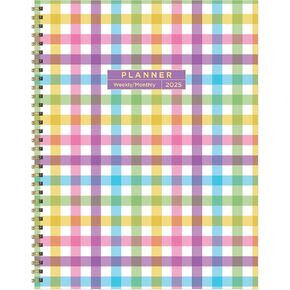 TF Publishing 2025 Madras Plaid Weekly Monthly Planner (Large)