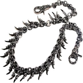 DoubleK Dragon Claw Symbol Biker Key Jean Wallet Chain (28In) Black CS79BLK, CS79BLKNEW
