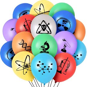 40 Pieces Science Party Balloons Mad Scientist Decorations Science Week Decor Latex Birthday Party Balloons for Scientist Lab Holiday Laboratory Decorations