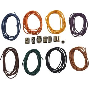 8 pcs Elastic Bands for TN Traveler Notebook,8.8 Yard Elastic Rubber Cords with 8 Decorative Toggles DIY Repair Kit for Refillable Leather Traveler's Journal