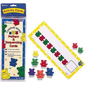 Learning Resources Three Bear Family Pattern Cards, Homeschool, Early Math Skill Learning, Bears Not Included, Ages 3+