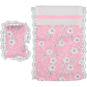 Dollhouse Mini Bed Sheet Pillow Set: 1 Set Miniature Bedding Prop for Dollhouse Layout, Multi-Color Cloth, 3.74 X 2.56 X 0.79 Inches, Perfect for Playhouse Decor Role-Playing Games