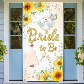 Bride to Be Door Banner Bridal Shower Party Decorations Door Cover Bachelorette Party Supplies Photography Backdrop Wedding Party Sign for Porch Indoor Outdoor Decor